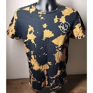 Chemistry Black Blue Tie Dye Rock Love "Have A Good Day" Graphic T-Shirt Size-S